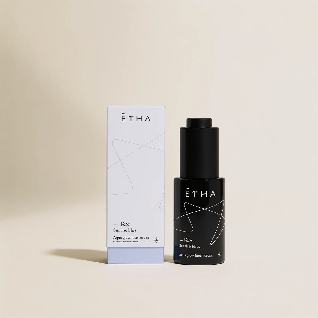 ETHA Vata face serum bottle and box