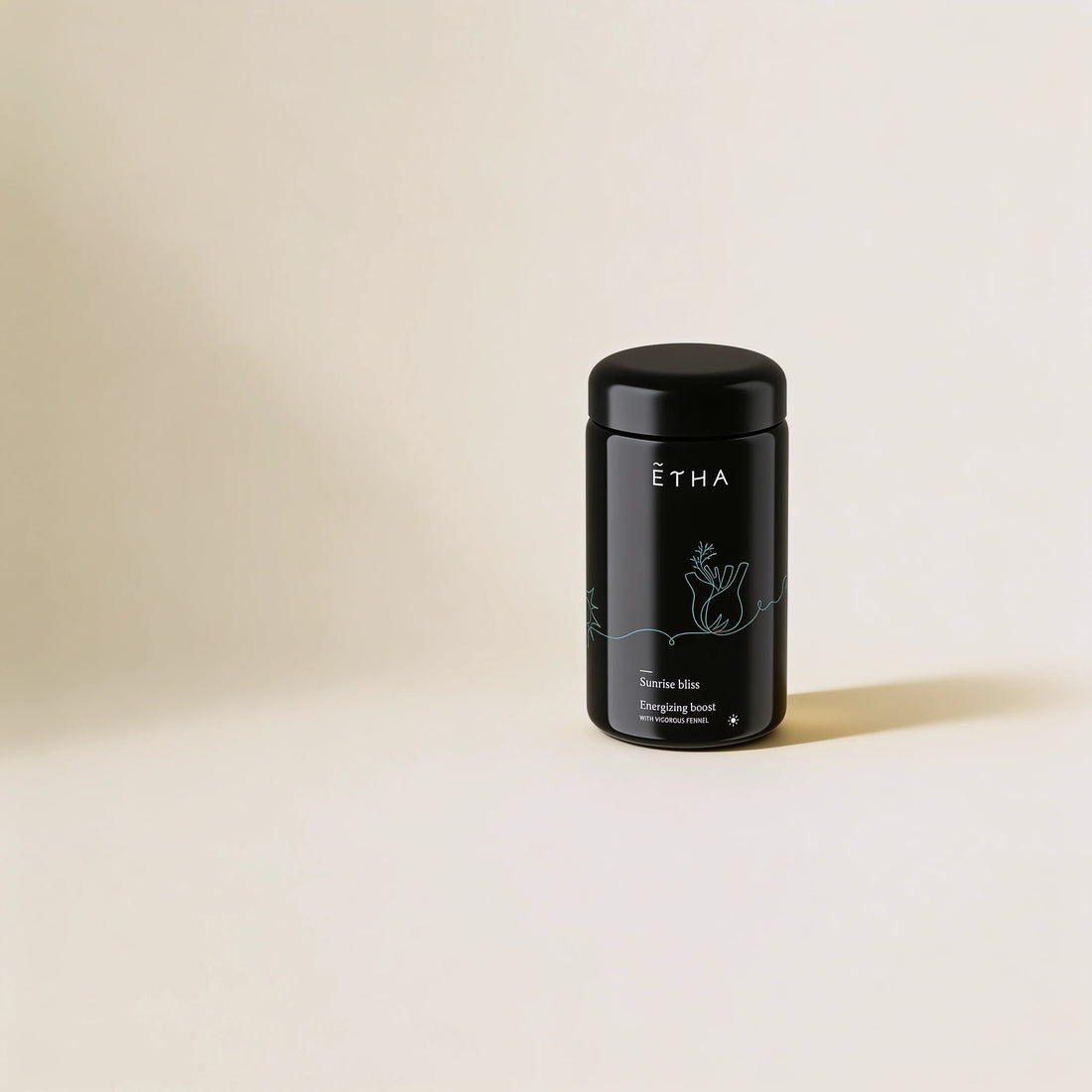 ETHA tea jar, Kapha Energizing Boost blend, top view