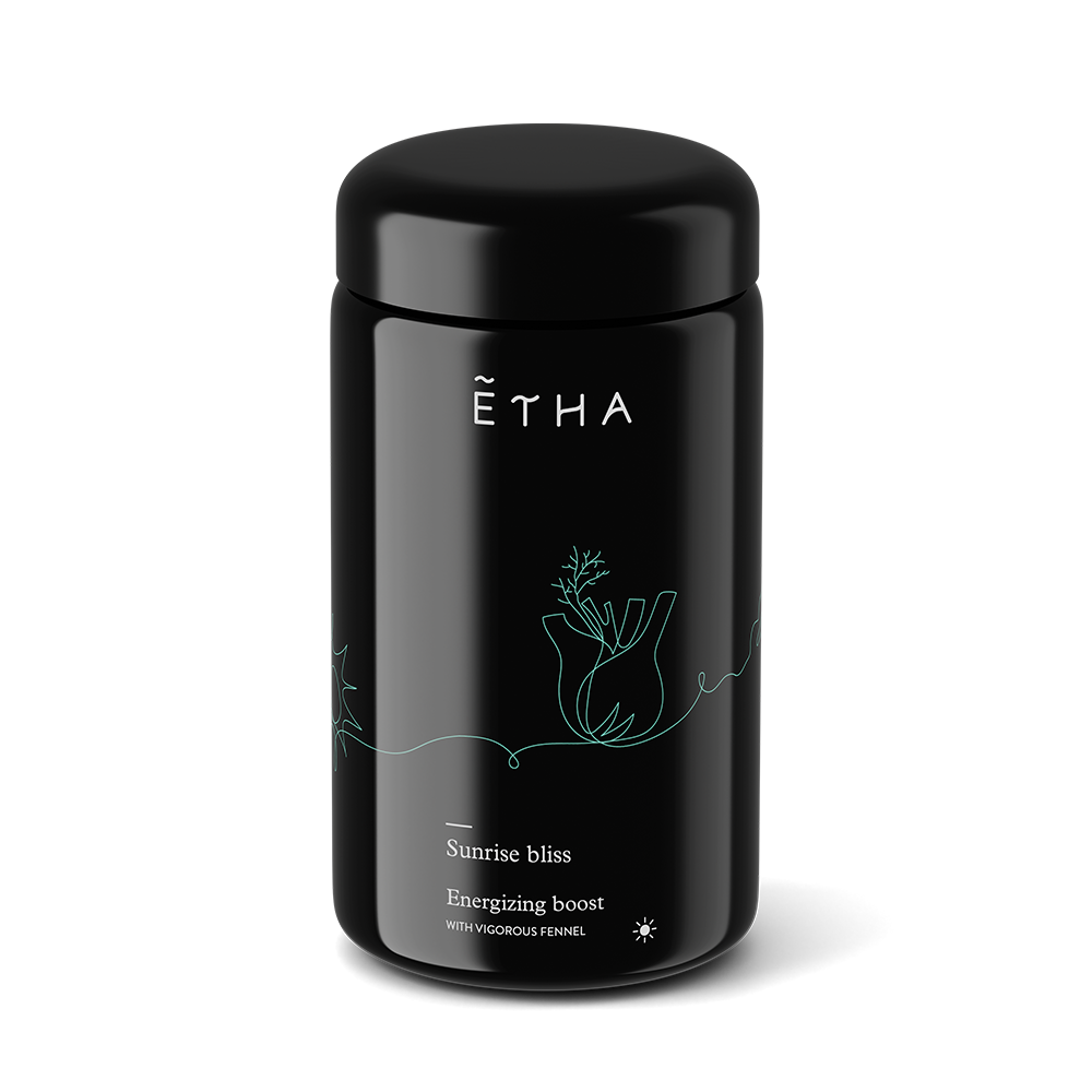 ETHA tea jar, Kapha Energizing Boost blend, top view