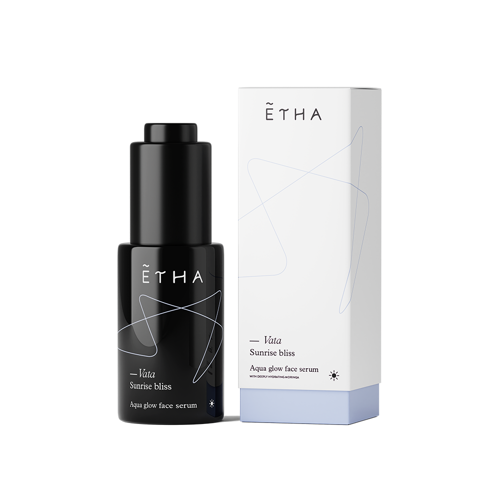 ETHA Vata face serum bottle and box